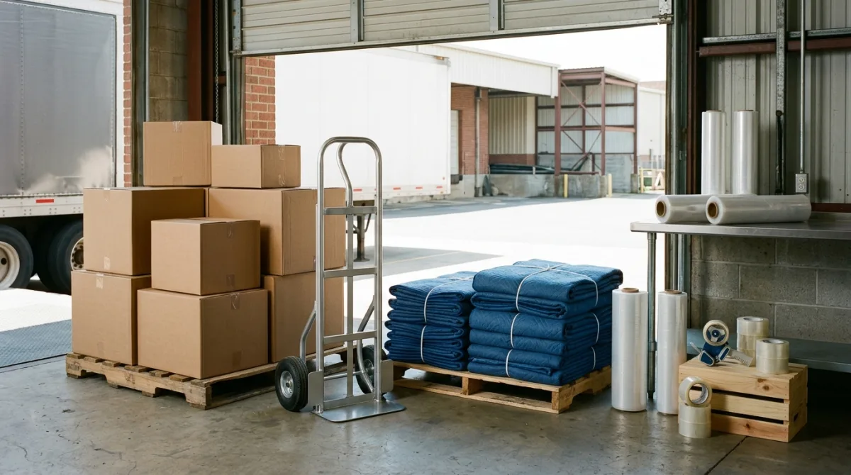 Alles für den professionellen Umzug – Kartons, Kleiderboxen, Möbeldecken & Packmaterial