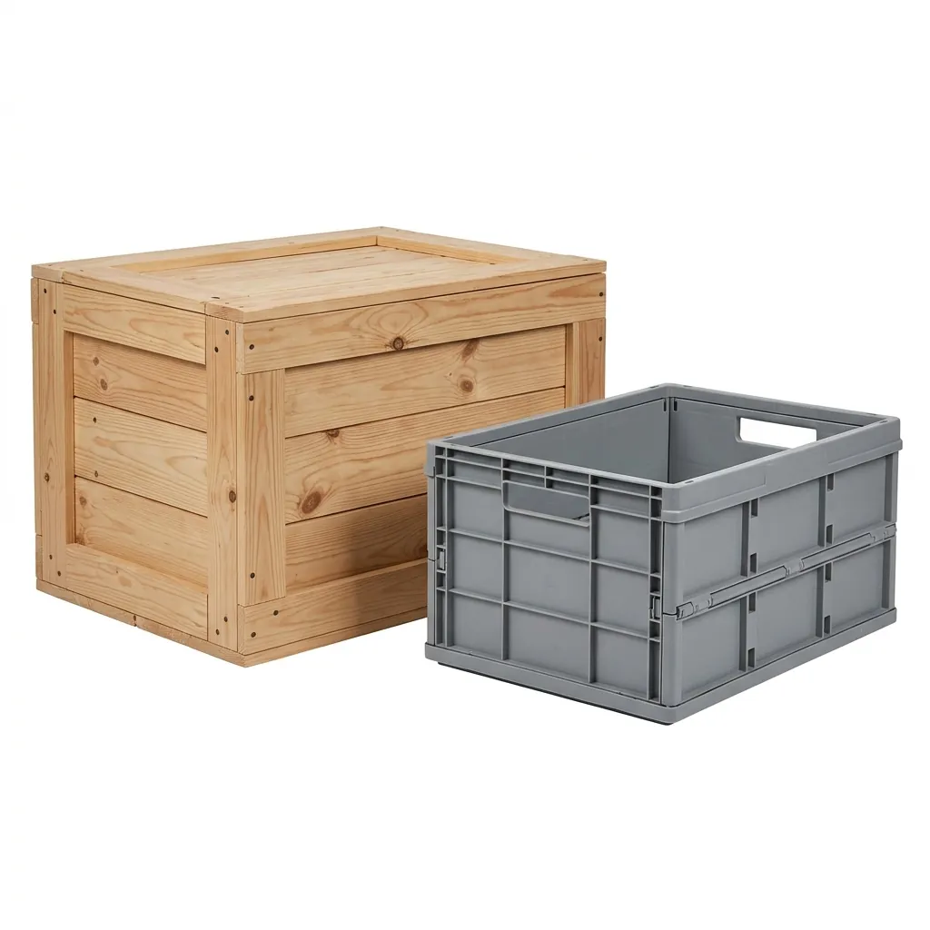 Holzkisten, Mehrweg-Faltboxen